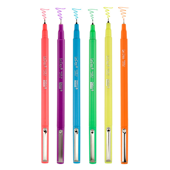 Marvy Uchida Le Pen Fineliner Neon Box Set of 6