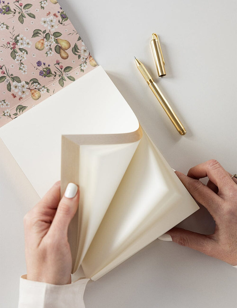 Bespoke Letterpress Pear Notepad Jotter