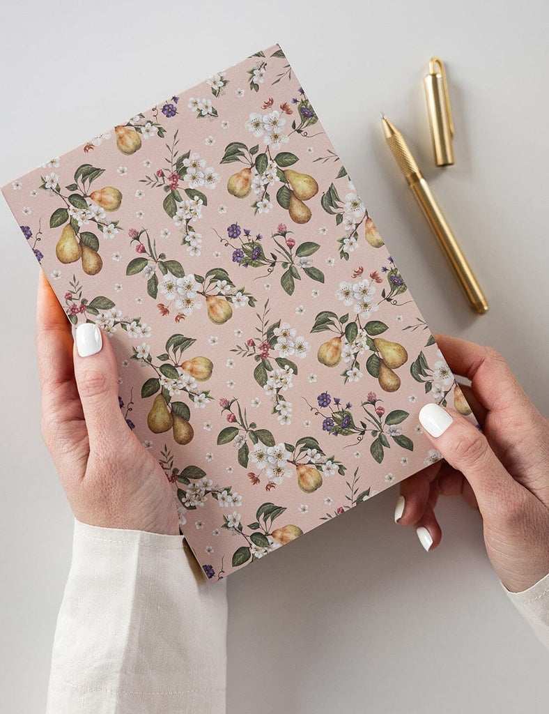 Bespoke Letterpress Pear Notepad Jotter