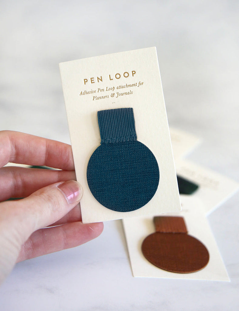 Adhesive Pen Loop in Blue