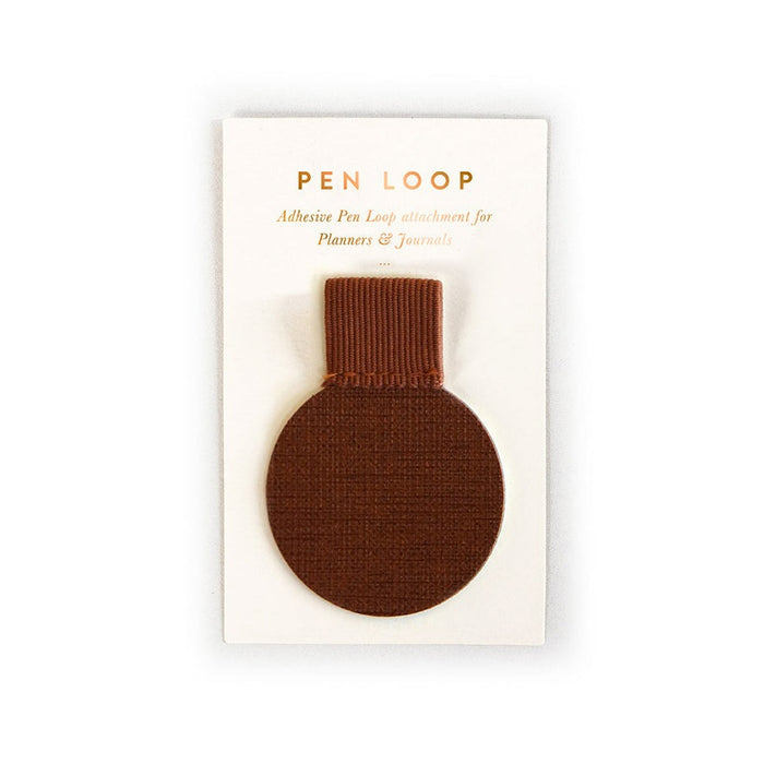 Bespoke Letterpress Adhesive Pen Loop in Rust