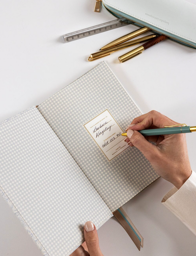 Pre-order: Bespoke Letterpress 2026 Petite Linen Bound Weekly Planner in Dune