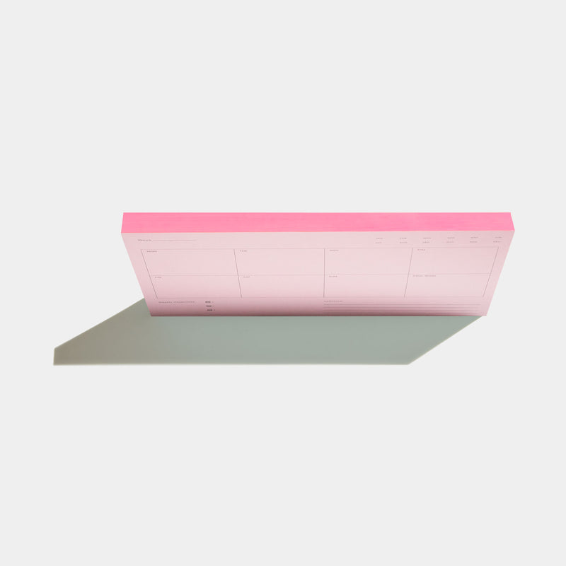 Weekly Notepad in Powder Pink