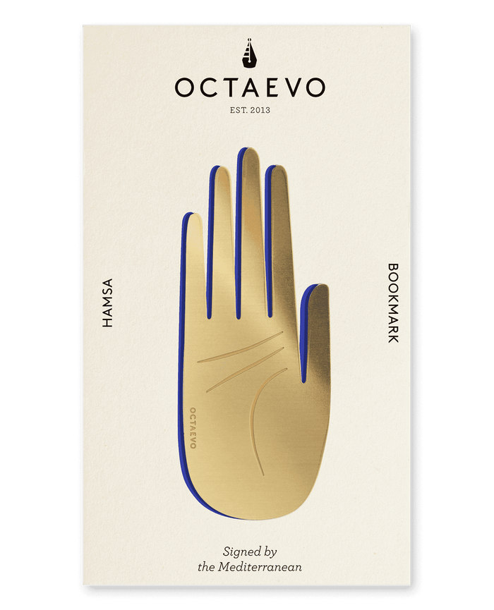 Octaevo Hamsa Metal Bookmark in Brass