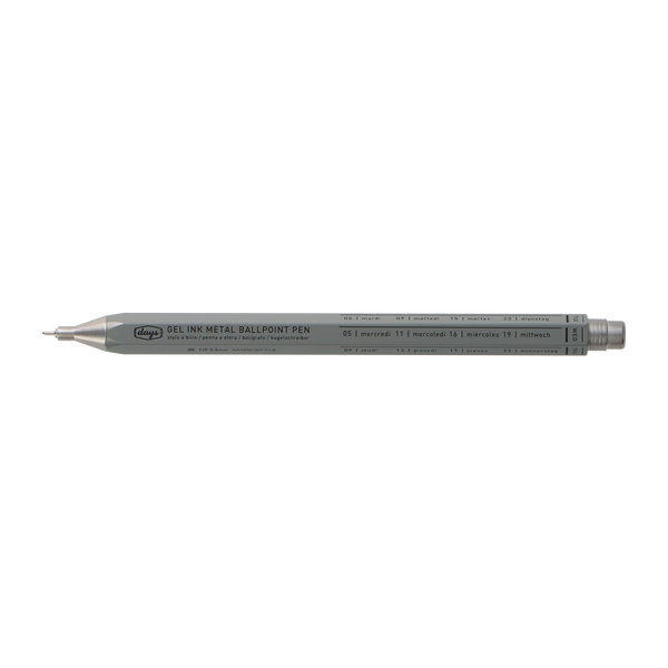 Mark's Days Metal Gel Ink Ballpoint Pen in Grey – Lineae