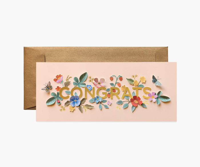 Rifle Paper Co. Cut Paper Congrats Card