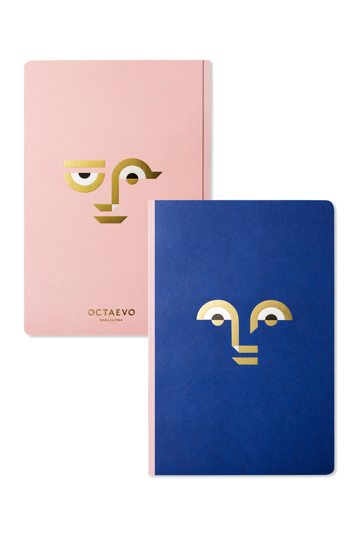 Octaevo Apollo Notes A5 in Pink/Blue