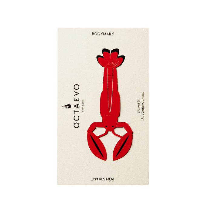 Octaevo Bon Vivant Metal Bookmark in Red