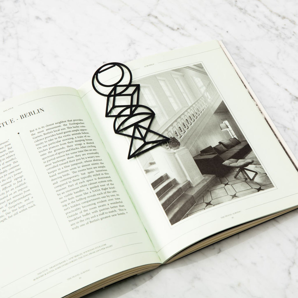 Octaevo Euclid Metal Bookmark in Black