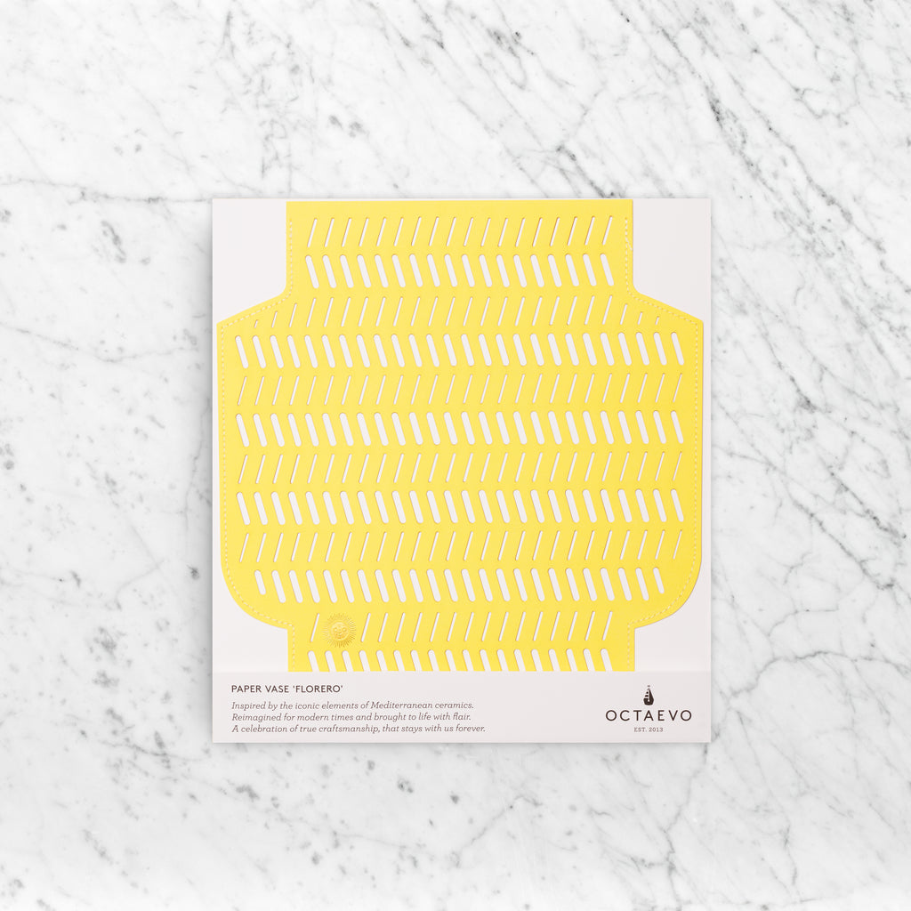 Octaevo Dendra Paper Vase in Yellow