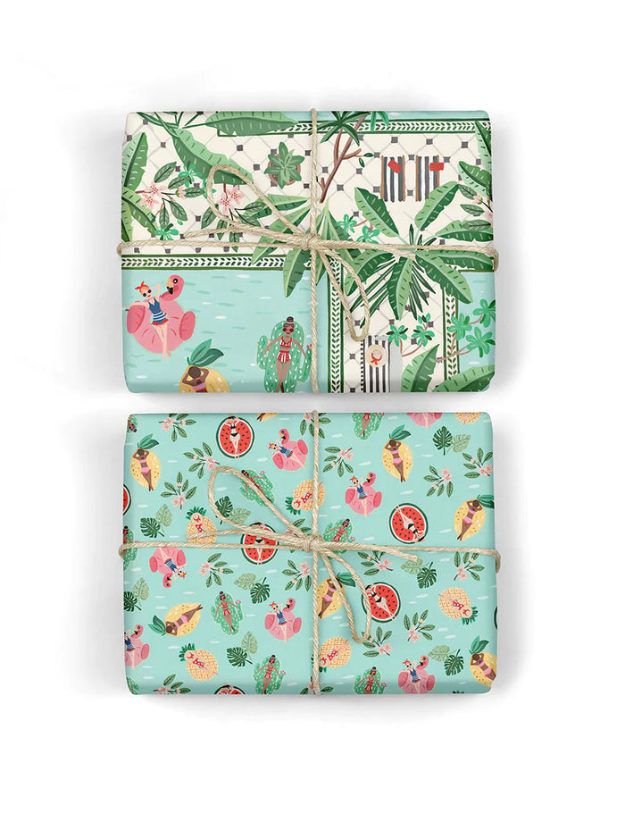 Bespoke Letterpress Summer Girls / Miami Wrapping Sheet