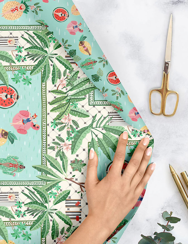 Bespoke Letterpress Summer Girls / Miami Wrapping Sheet