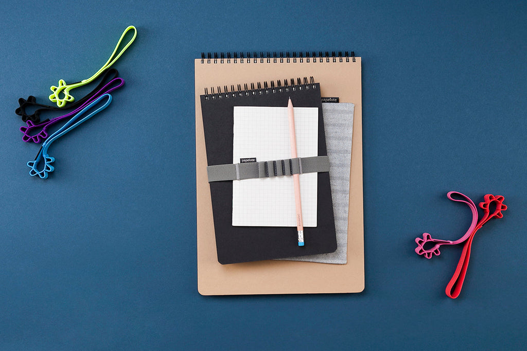 Papelote Elastic Pen Loop A5 in Hunter Green
