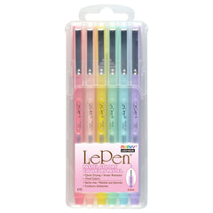 Marvy Uchida Le Pen Fineliner Pastel Box Set of 6