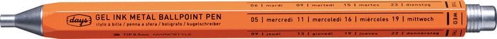 Mark's Days Metal Gel Ink Ballpoint Pen in Orange