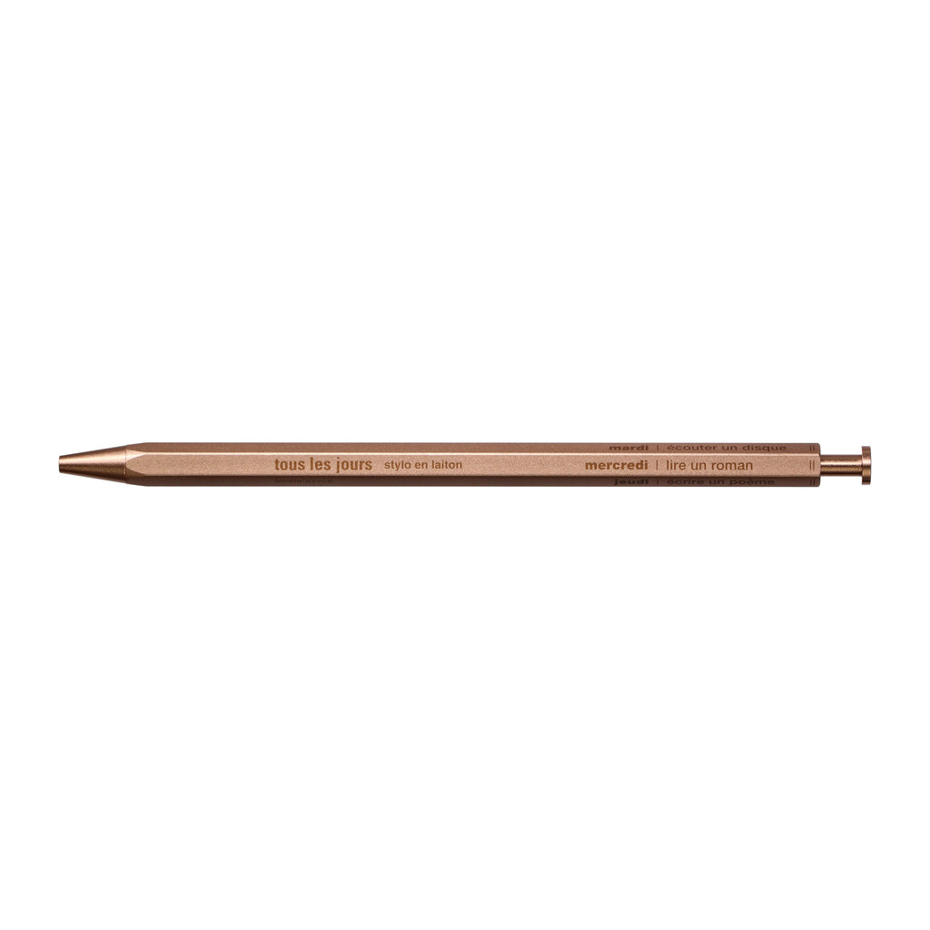 Mark's Tous les Jours Brass Ballpoint Pen in Champagne Pink