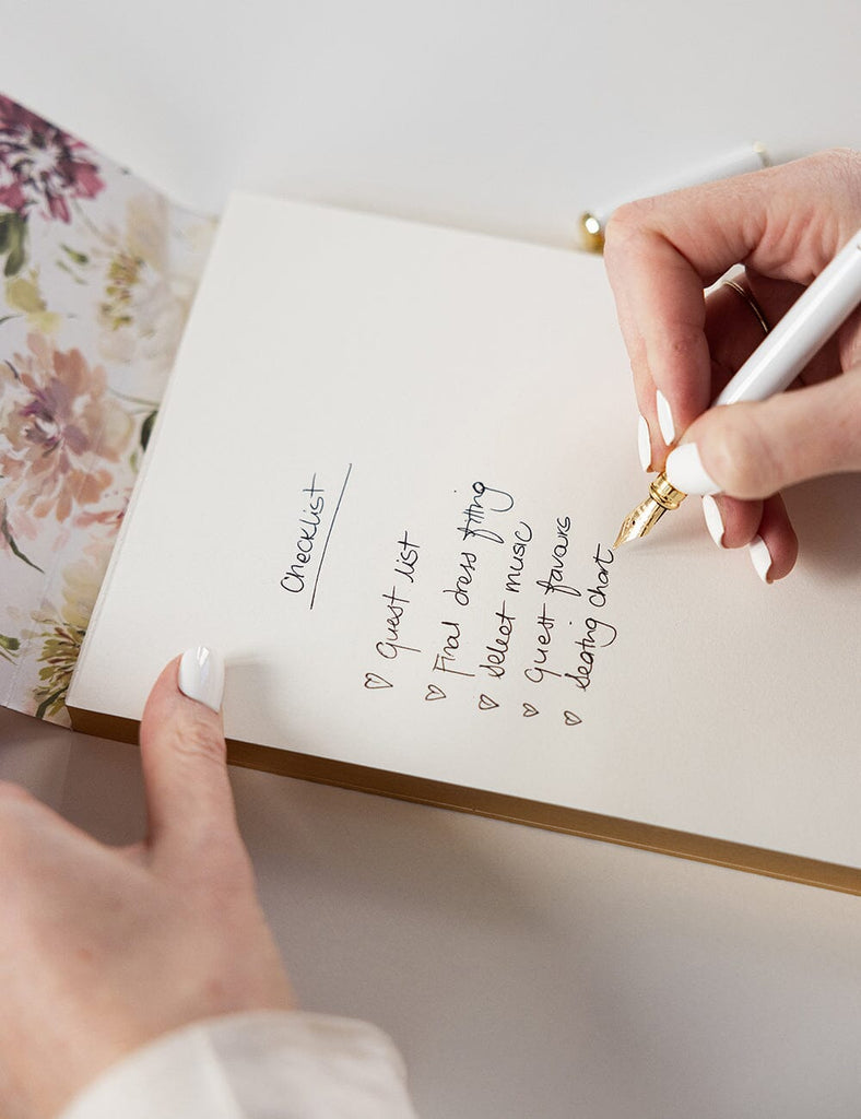 Pre-order: Bespoke Letterpress Peony Notepad Jotter