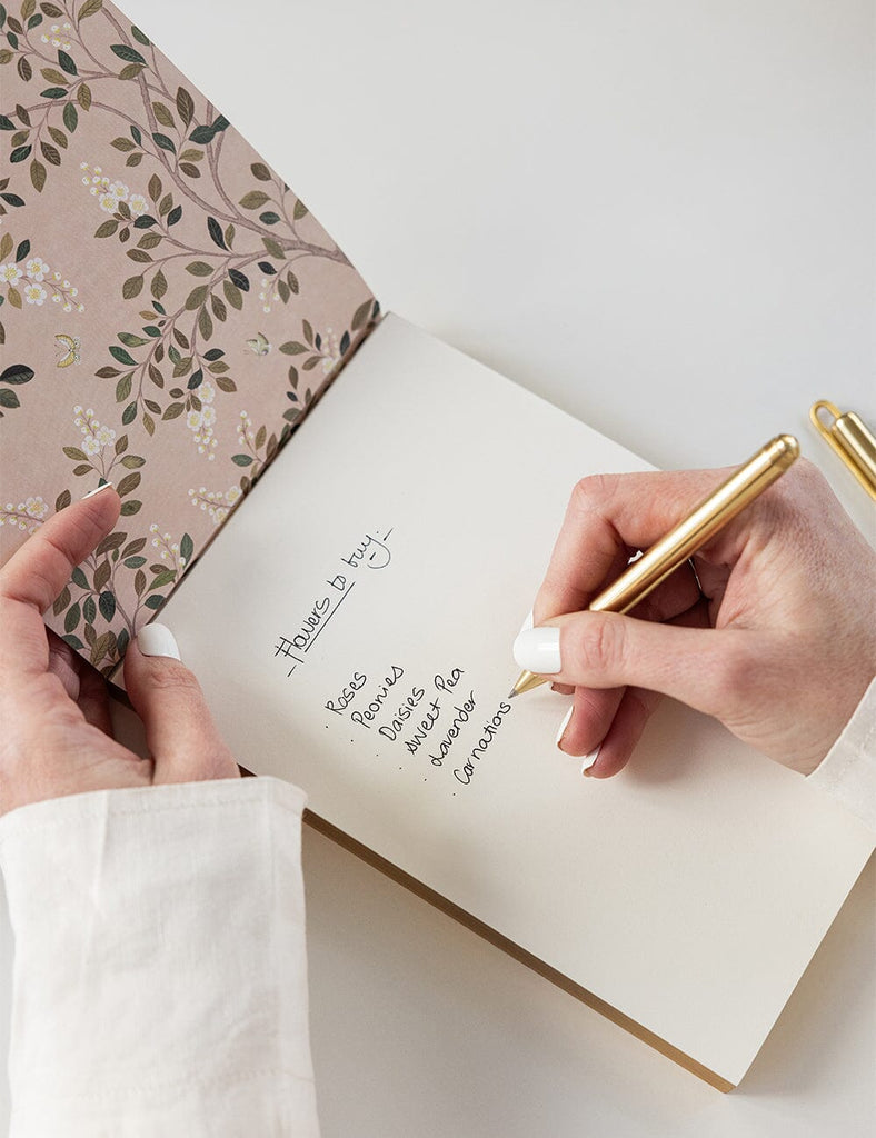 Pre-order: Bespoke Letterpress White Blossoms Notepad Jotter