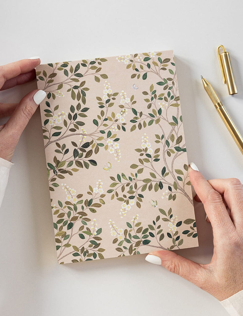 Pre-order: Bespoke Letterpress White Blossoms Notepad Jotter