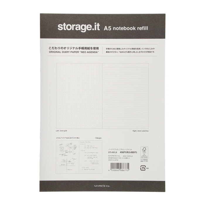 Mark's Storage.it A5 Notebook Refill (Dot Grid/Lined)