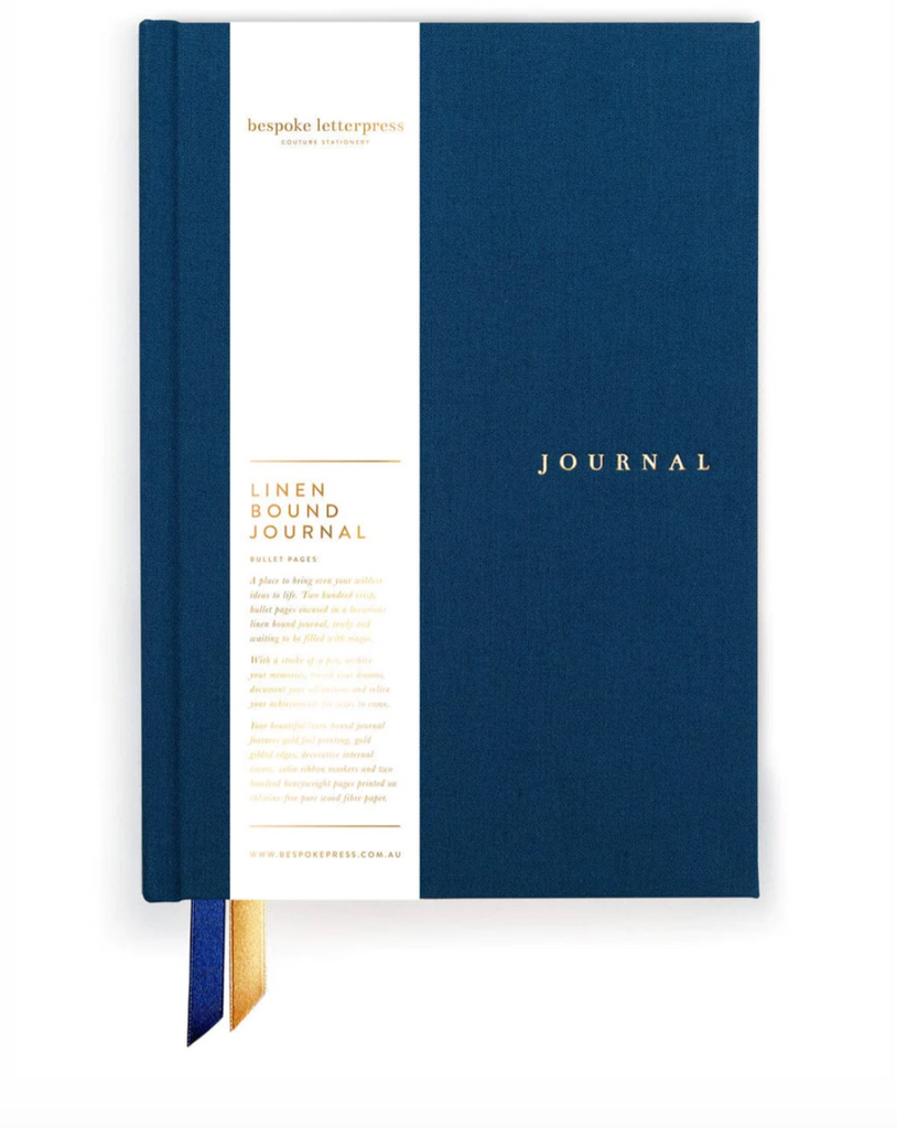 Bespoke Letterpress Linen Bound Journal