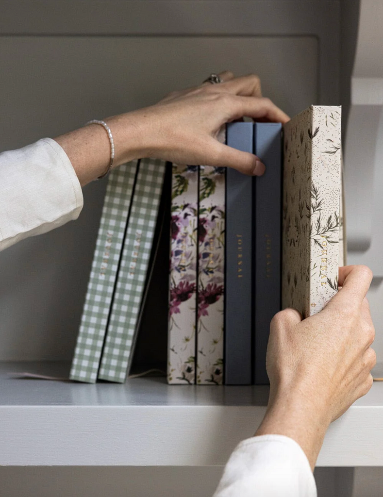 Bespoke Letterpress Linen Bound Journal in Meadow [3 left in stock]