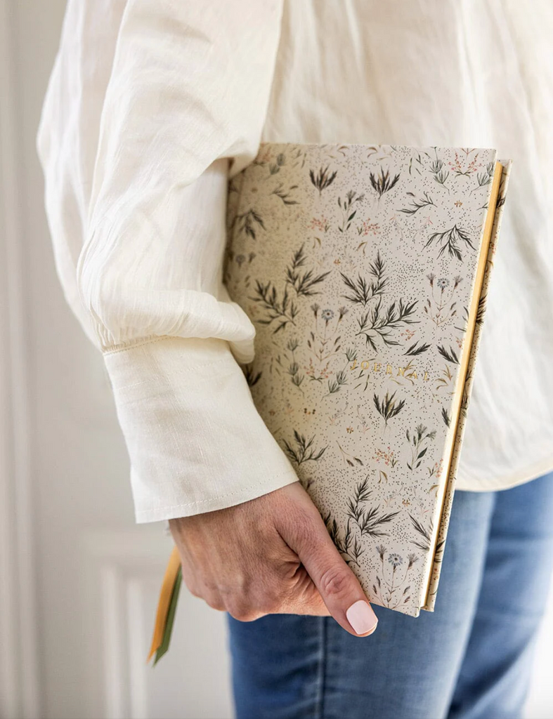 Bespoke Letterpress Linen Bound Journal in Meadow