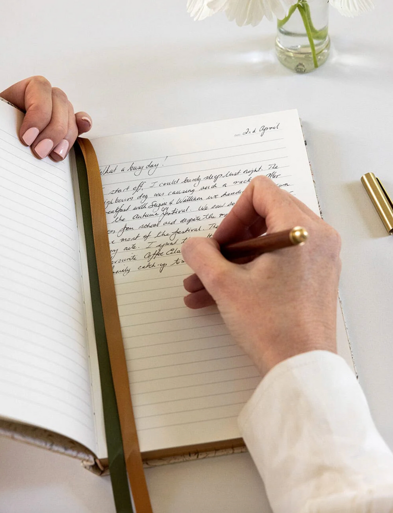 Bespoke Letterpress Linen Bound Journal in Meadow [3 left in stock]