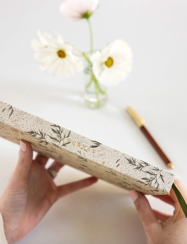 Bespoke Letterpress Linen Bound Journal in Meadow