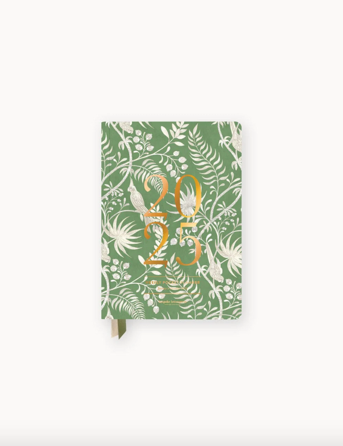 Pre-order: Bespoke Letterpress 2025 Weekly Pocket Planner in Jardin Tropical