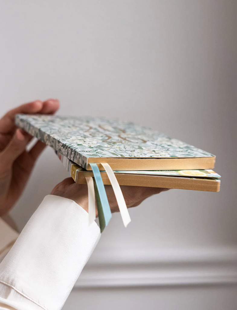 Pre-order: Bespoke Letterpress 2026 Weekly Planner Notebook in Ivory Garden