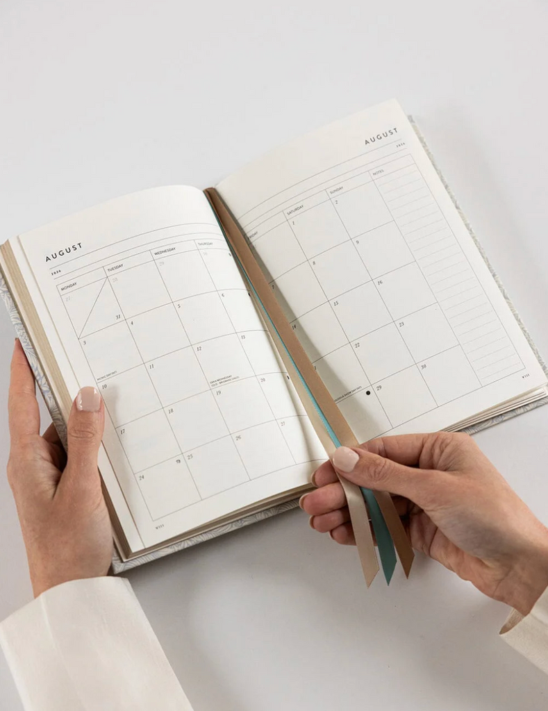 Pre-order: Bespoke Letterpress 2026 Petite Linen Bound Weekly Planner in Dune