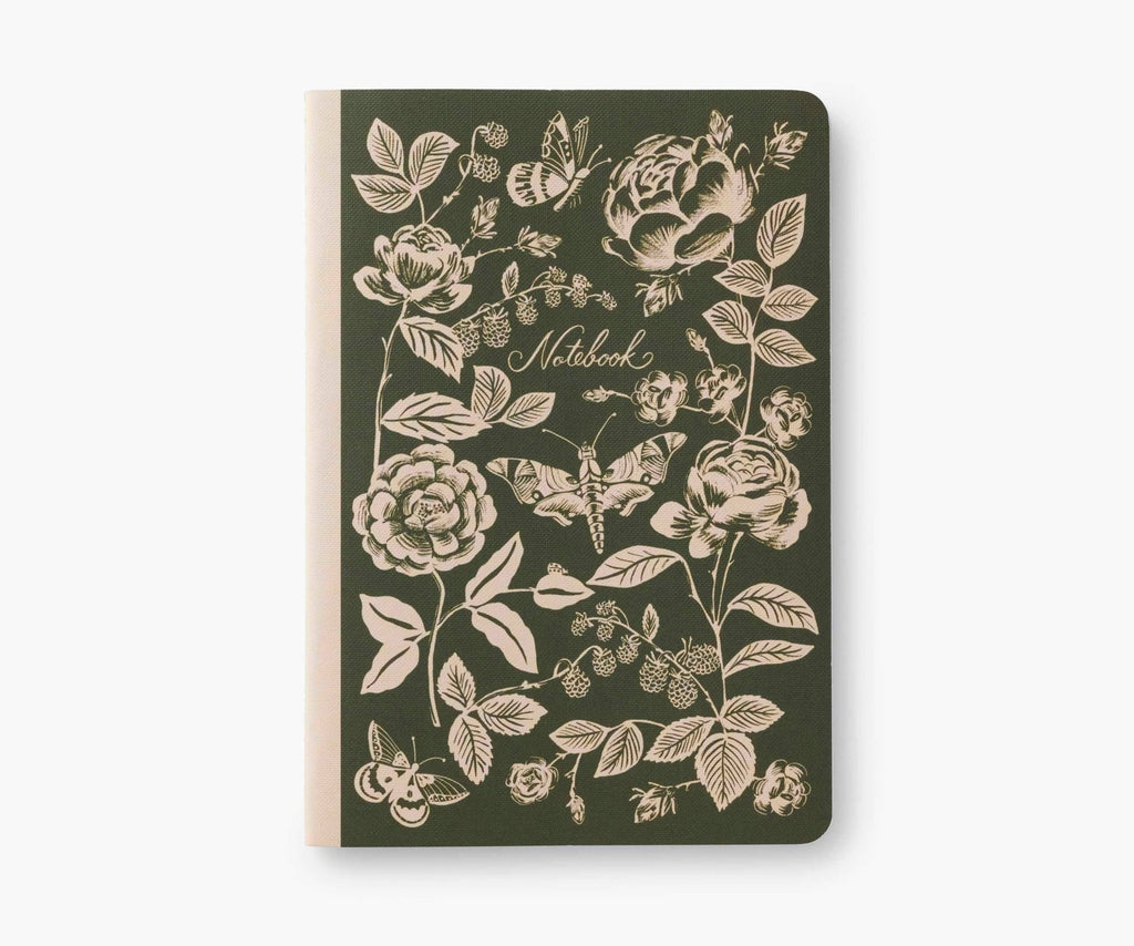 Rose Stitched Notebook Set