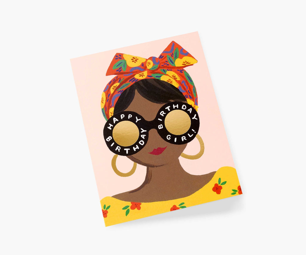 Rifle Paper Co. Scarf Birthday Girl Card Lineae