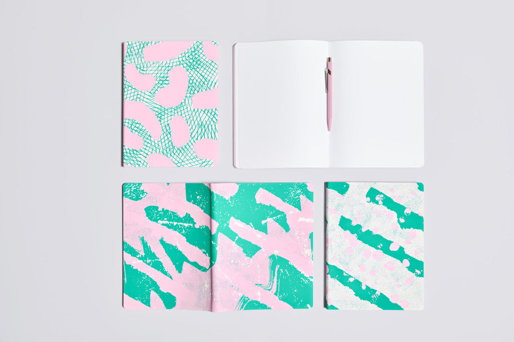 Nuuna Colour Clash Graphic Notebook in Scratched Candy