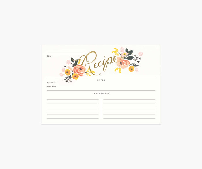 Rifle Paper Co. Peony Recipe Cards