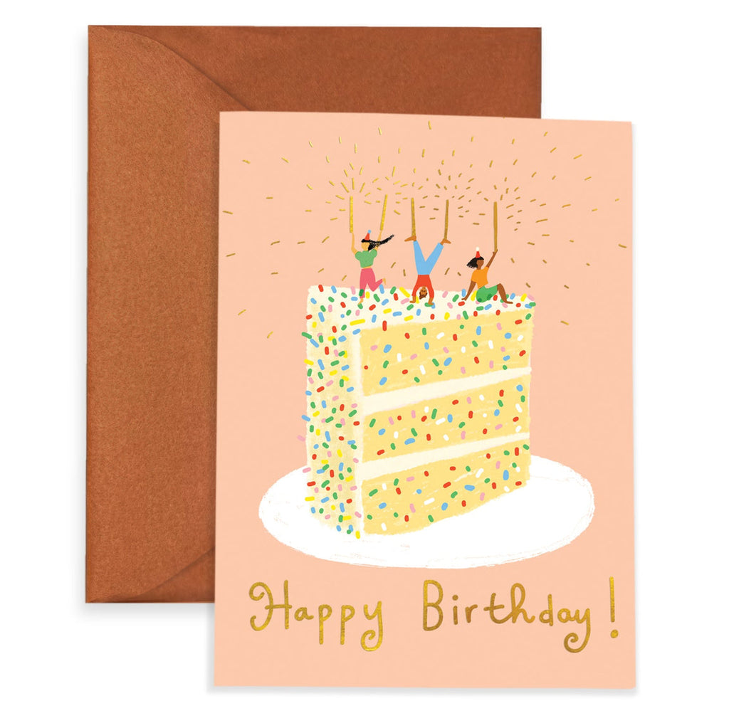 Carolyn Suzuki Confetti Birthday Cake Card