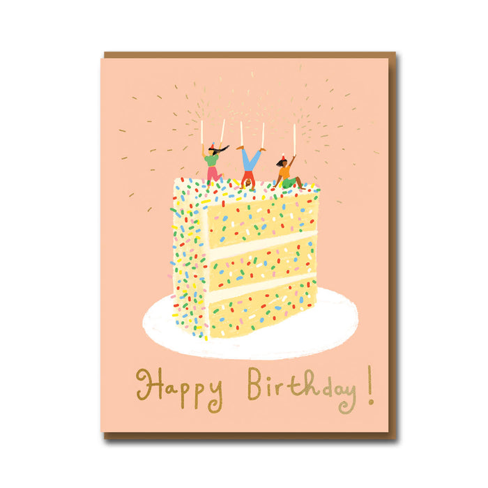 Carolyn Suzuki Confetti Birthday Cake Card
