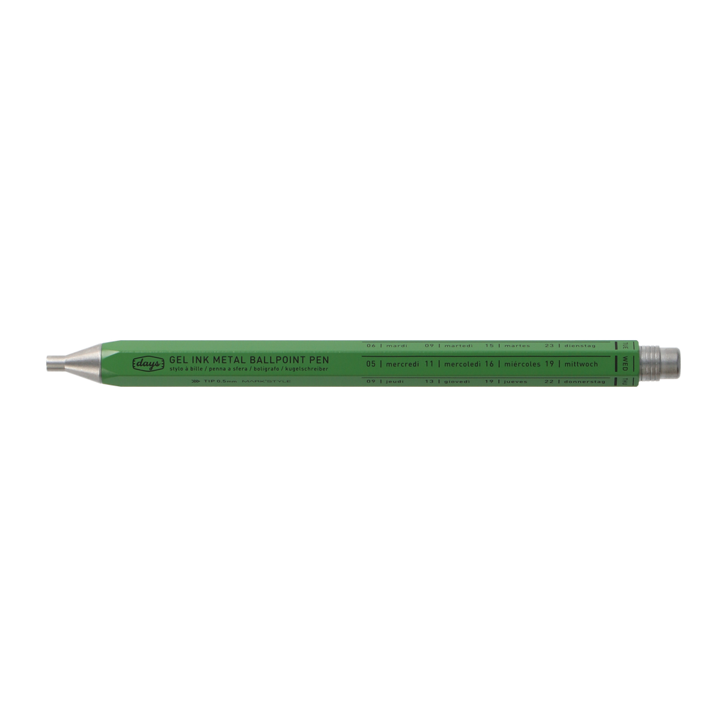 Mark's Days Metal Gel Ink Ballpoint Pen in Green