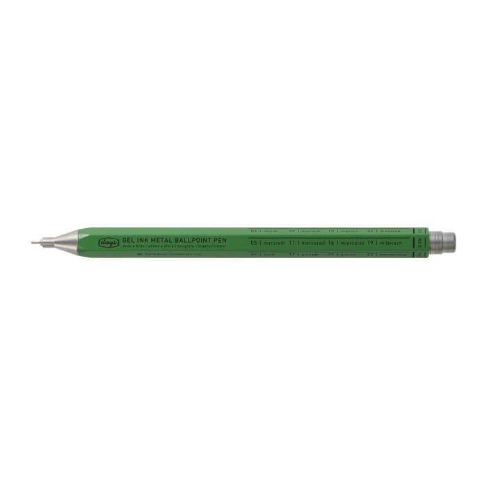 Mark's Days Metal Gel Ink Ballpoint Pen in Green