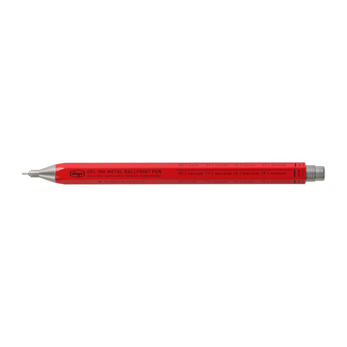 Mark's Days Metal Gel Ink Ballpoint Pen in Red