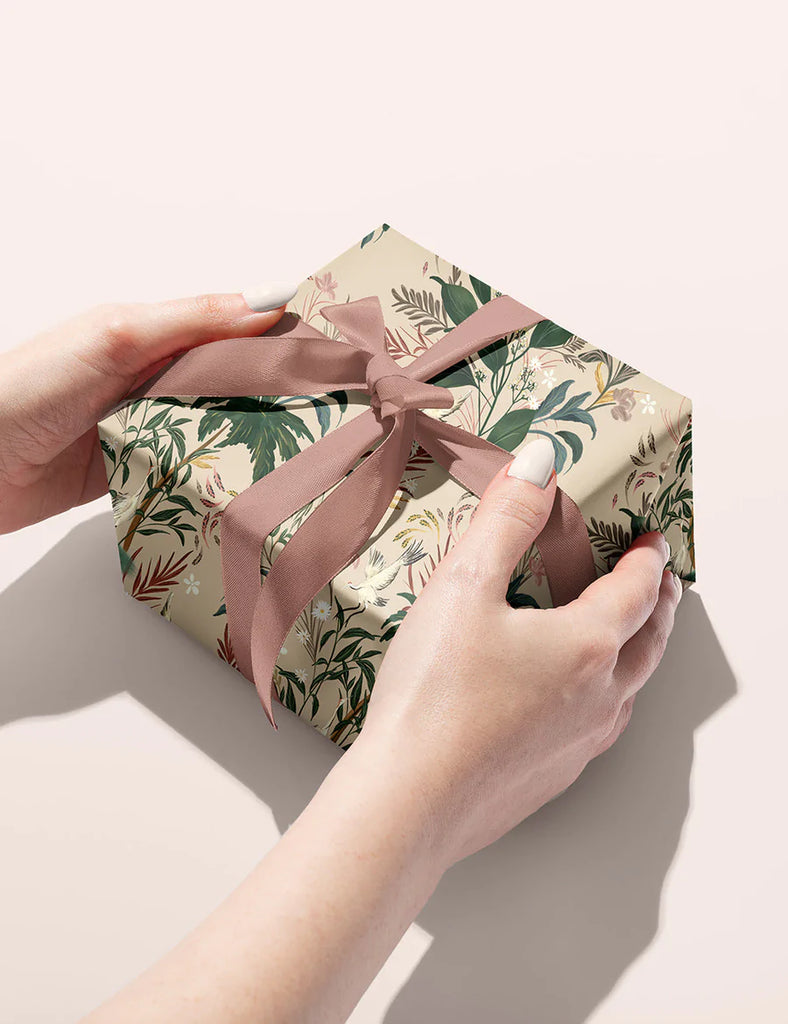 Bespoke Letterpress Flamingos / Herons Wrapping Sheet