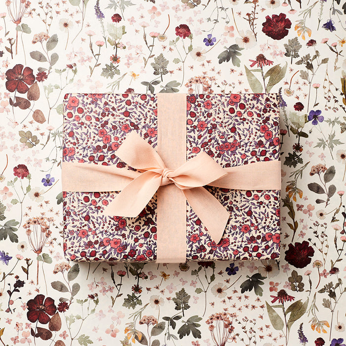 Katie Leamon Heirloom Pressed Floral & Wild Rose Gift Wrapping Sheet
