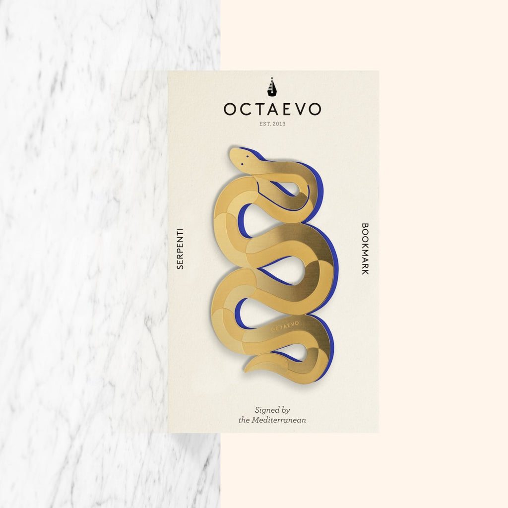 Octaevo Serpenti Metal Bookmark in Brass
