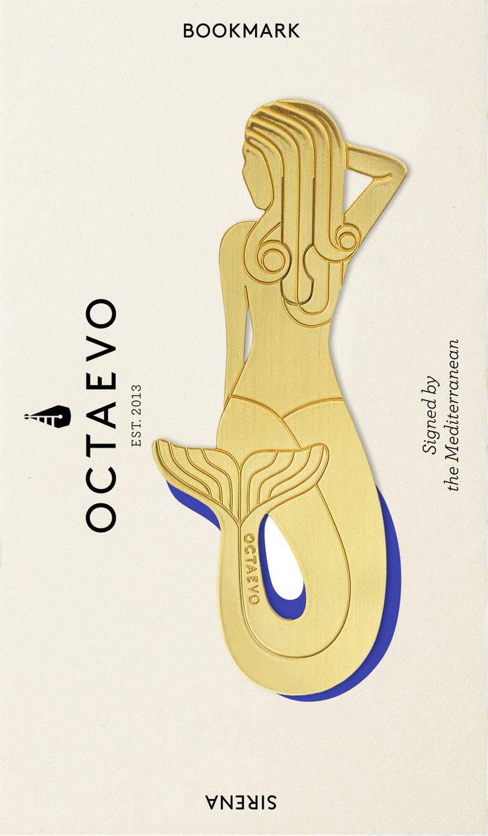 Octaevo Sirena Metal Bookmark in Brass