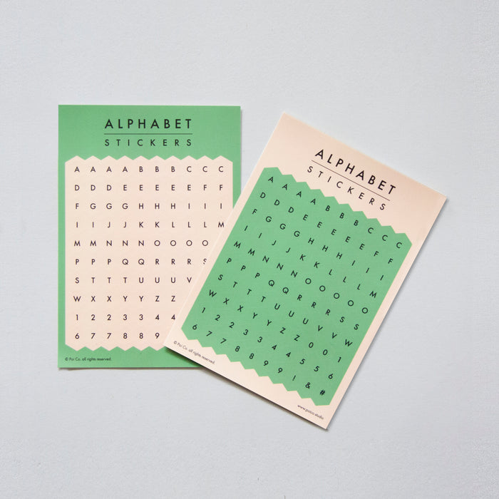 Poi Co. Hexagon Alphabet Stickers in Green/Vanilla
