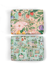 Bespoke Letterpress Summer Fruits / Around the World Wrapping Sheet