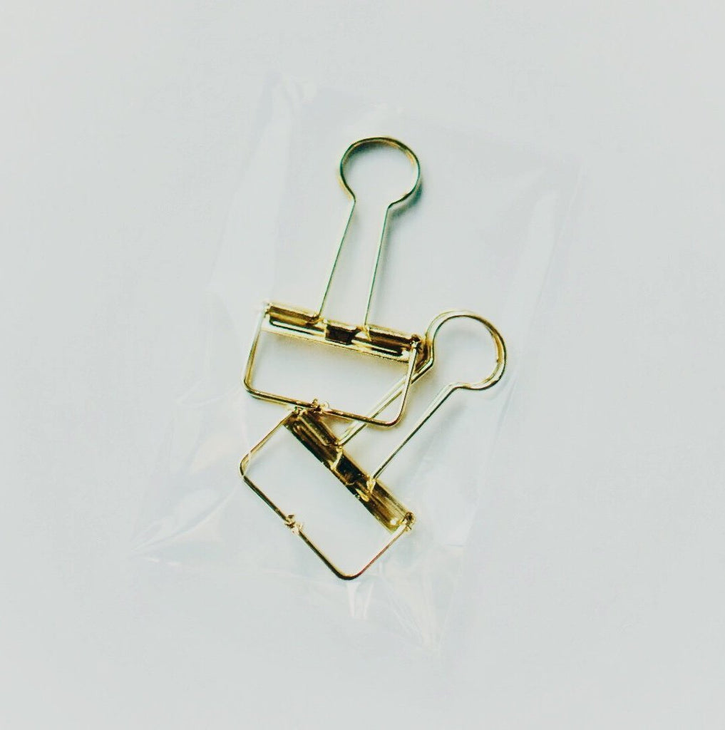 Monograph Small Wire Clips in Gold 