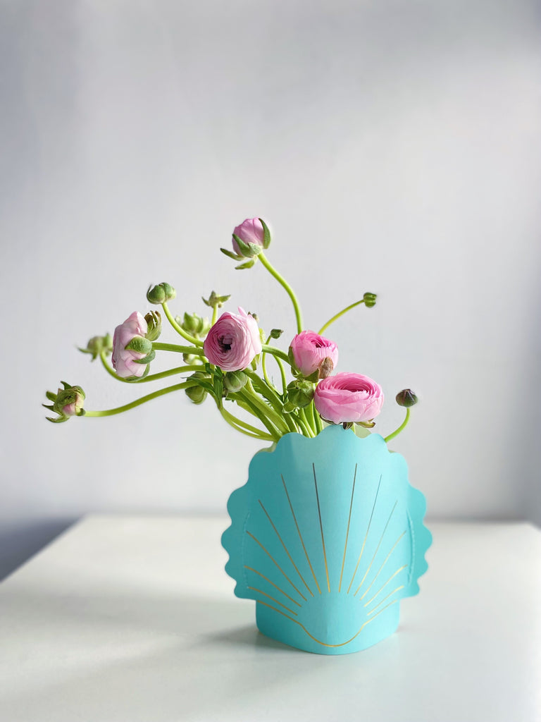 Octaevo Hera Mini Paper Vase in Pale Blue