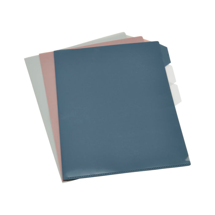 Monograph Document Folder in Blue, Blush and Grey